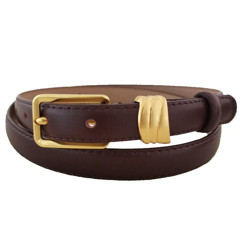 Waist Womens Cowhide Belt With Metal Pin Buckle Dress Suit Shapewear Belt