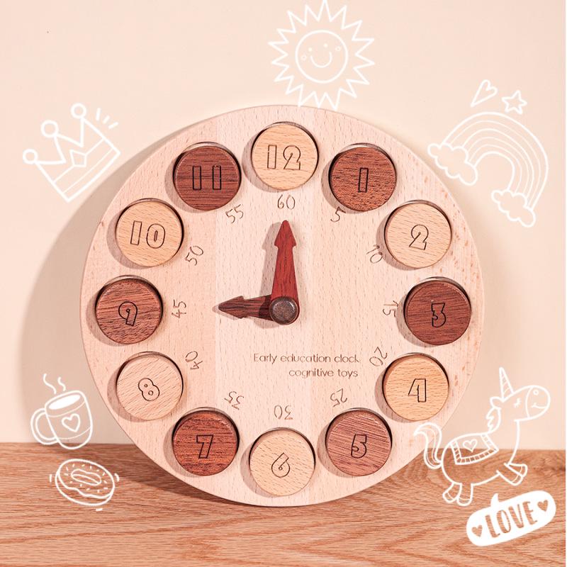 Kinder Holz Lernuhr Spielzeug für Früherziehung