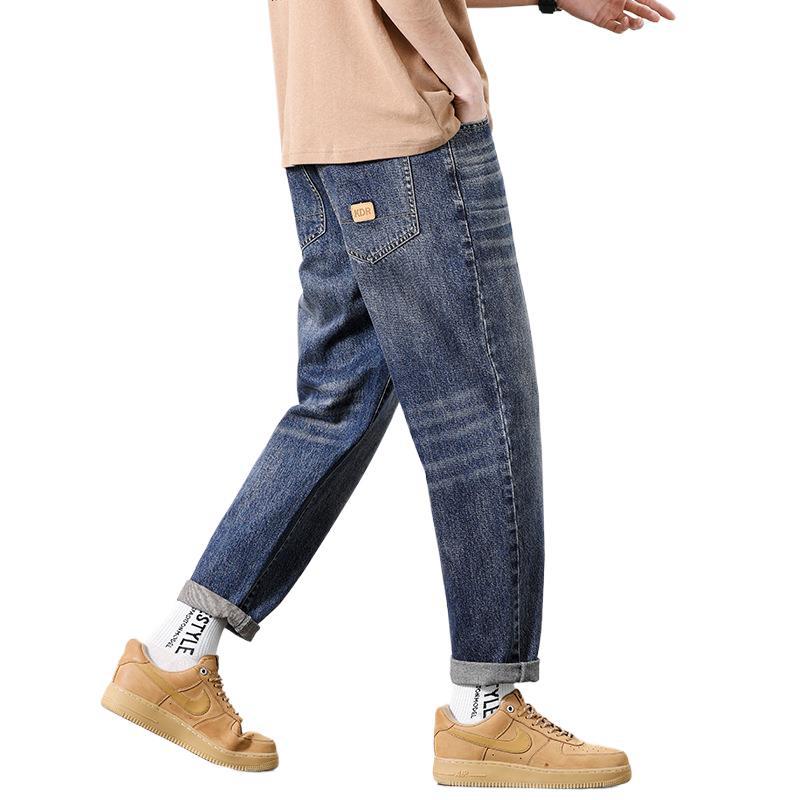 Spring and Summer Jeans Trendy Japanese Loose Casual Micro-harem Trousers