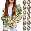 Kinder Mode Weihnachten Bedrucktes Langarm Kapuzensweatshirt Mädchen Hoodie Jacke