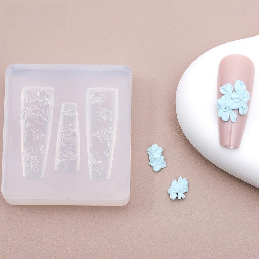 Transparent Silicone Nail Art Molds Reusable Nail Art Molds  for DIY Manicure Design 3