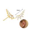 925 Silver Ear Needle White Zircon Butterfly/Water Drop Hoop Earrings Drop Earrings For Women Fashion Wedding Jewelry
