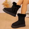 New Winter Thick Bottom Large Women'S Snow Boots With Thick Velvet For Warmth Women'S Cotton Shoes Women'S Boots
