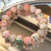 Fashion Sweet Cute Cherry Blossom Bracelet For Women Girls Exquisite Elegant Beaded Bracelet Party Jewelry Accessories Gifts