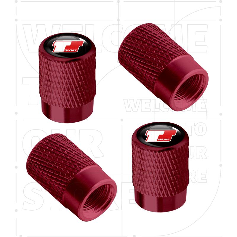 For Toyota GR Sport T Sport YARiS Hilux Camry LOGO 4pcs Car Wheel Tire Valve Aluminum Caps Tyre Stem Covers Airdust Waterproof