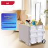 Foldable Rolling Storage Crate with Pull Handle