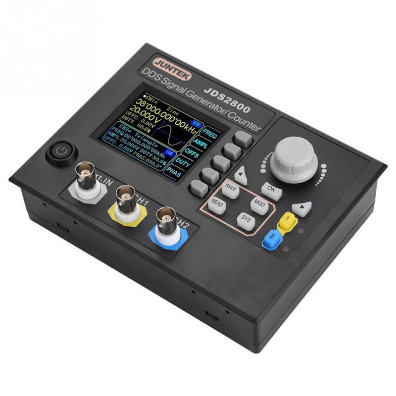 Digital DDS Function Signal Generator Arbitrary Waveform Akozon Signal Generator DDS Module JDS2800 AC100-240V Dual-channel DDS Function Arbitrary Waveform Signal Generator 15MHz
