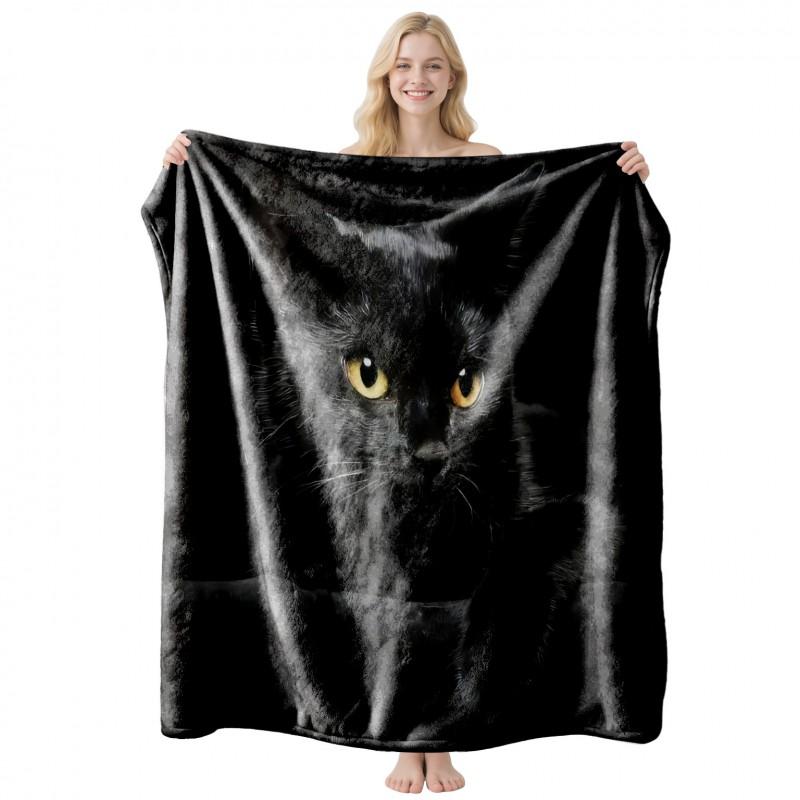 Cool Contrast Tiger Print Flannel Blanket Soft Nap Air Conditioner Throw Home