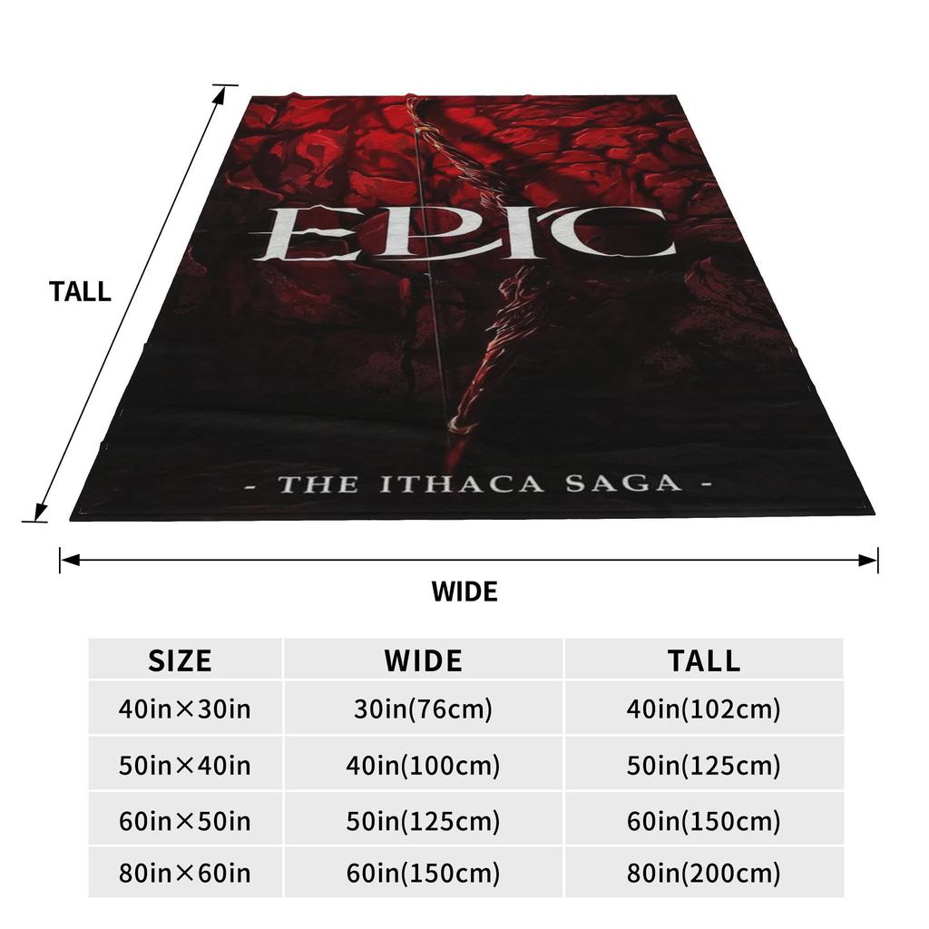Epický muzikál Sága o Ithace Deka Přenosná fleecová deka na pohovku pro gaučové povlečení Kancelářské přehozy Přehoz Přešívaná deka