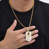Dog Tag Pendant Necklace Ancient Egypt Egyptian Symbol Ankh Eternal Life Cross Key Life Amulet Talisman Protect Health Jewelry Charming Accessories