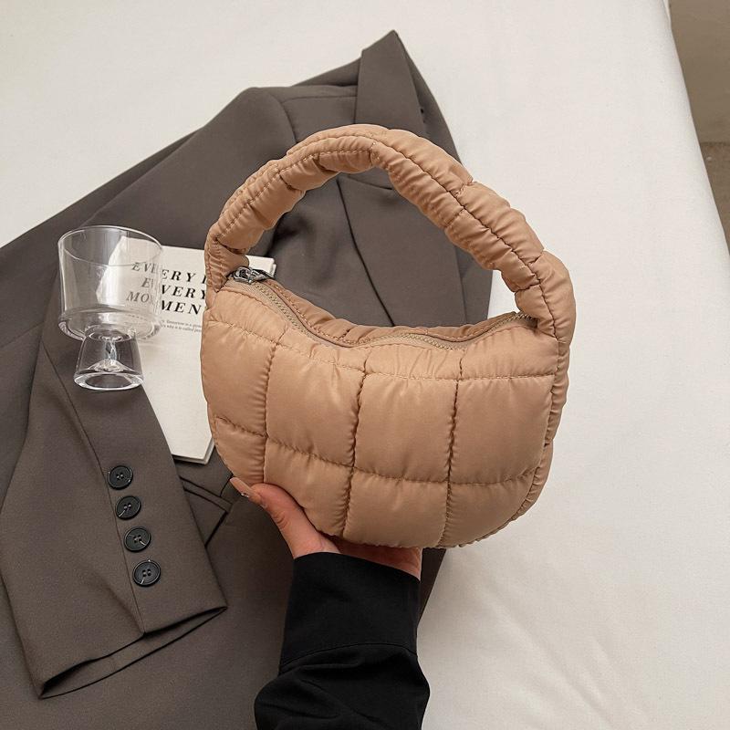 Mini cloud bag rhombus new simple down bag handbag mini small bag mobile phone bag