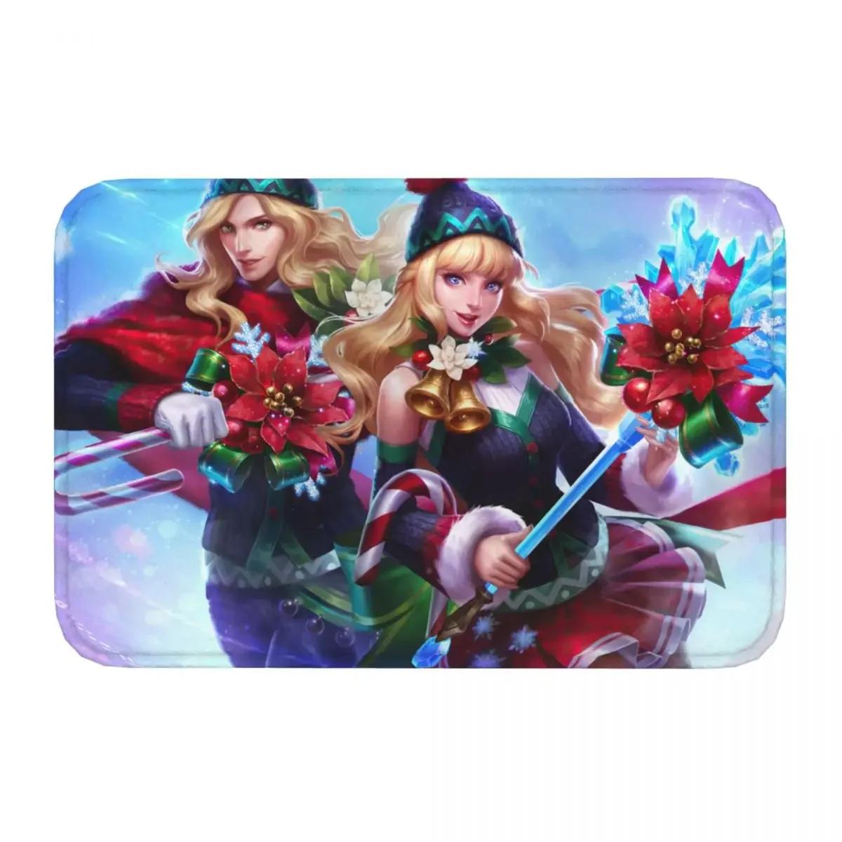 

Коврик для ванной Lancelot Odette Рождественский карнавал Кожа Mobile Legends Ковер Домашний коврик для прихожей Ковер для гостиной Декор 40cmx60cm