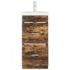 Bathroom Cabinet with Washbasin Smoked Oak