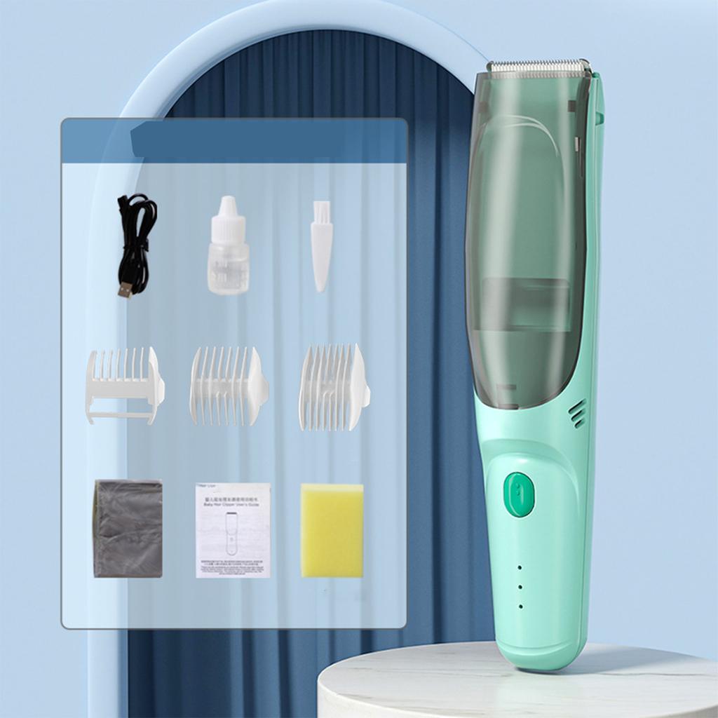 Children's Hair Clipper, Baby Electric Hair Clipper, Light Sound, Baby Hair Shaving, Rechargeable, Home Use, with Apron