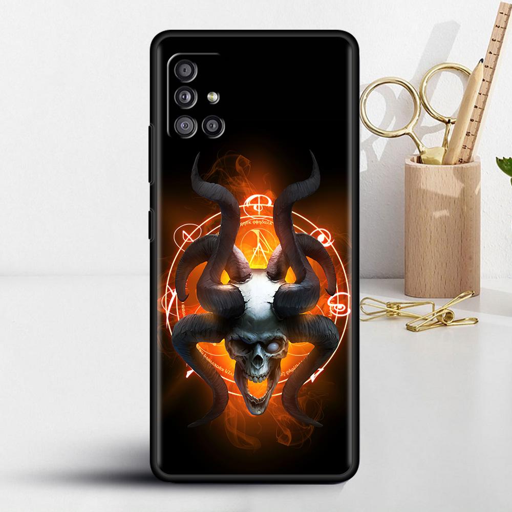

Чехол для Samsung Galaxy S20 FE S21 Ultra S10 Plus S9 S10e S8 S7 Edge A51 A21s A12 S10Lite Чехол из ТПУ для телефона Devil Horror Skull Cas Samsung A12