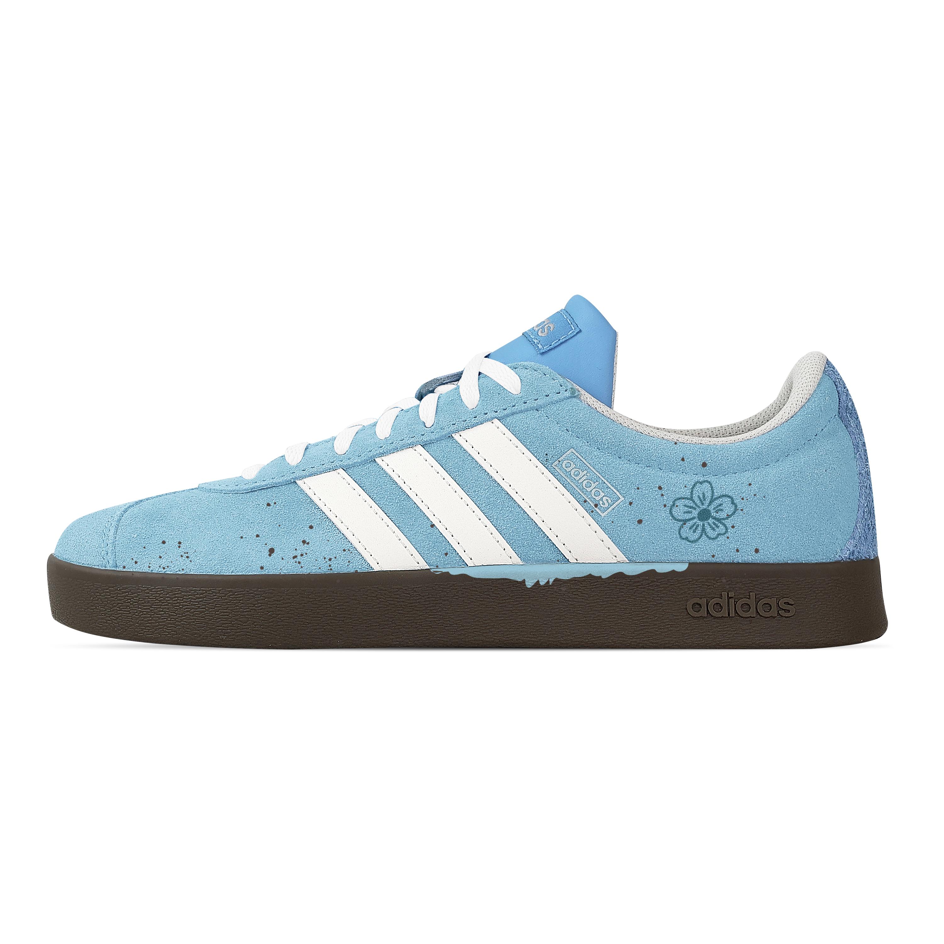 

Adidas VL COURT 2.0 Spring Stroll Low top German Army Trainers Unisex Blue White JI0496(Team529-) 40