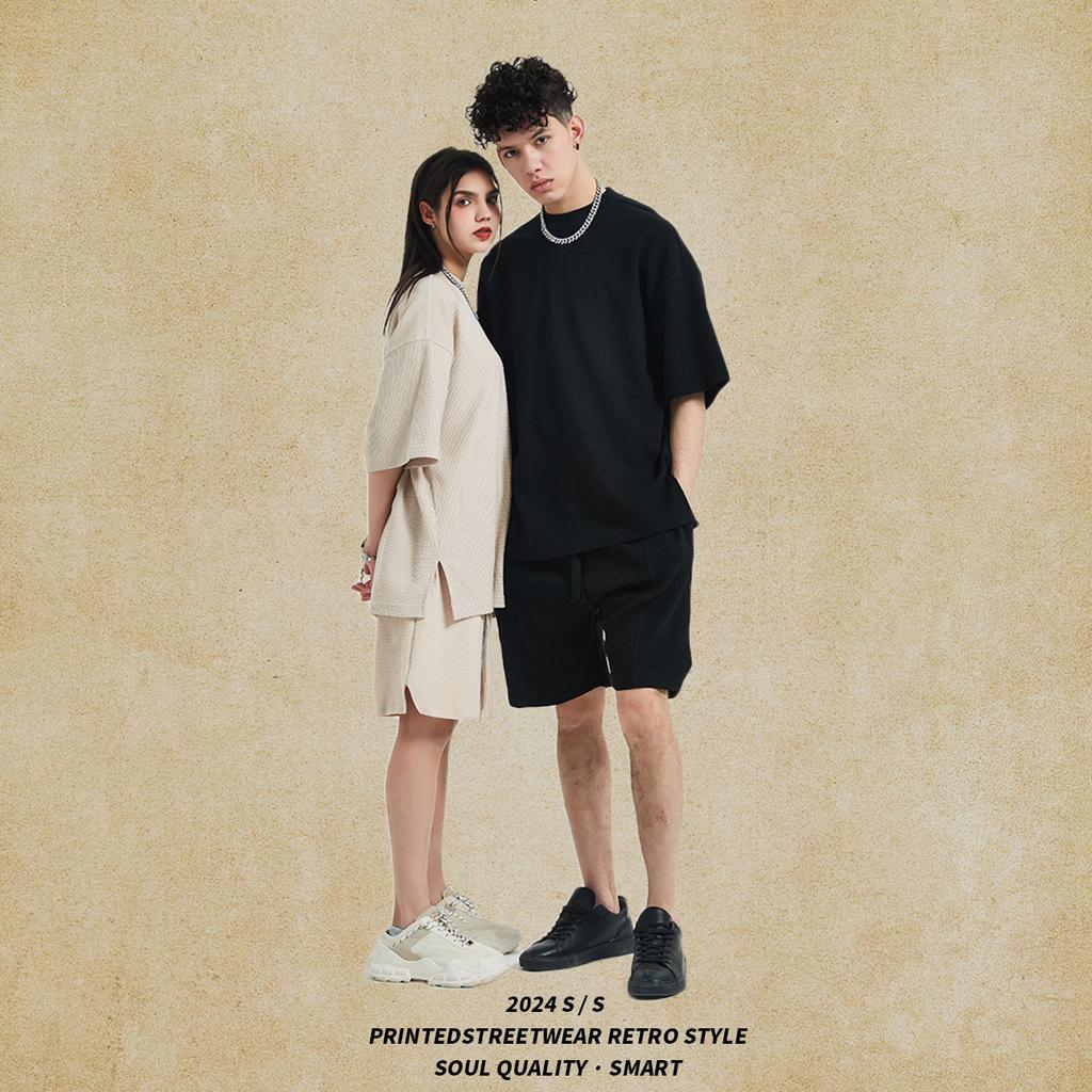 T-shirt délavé 100 % coton 260 g/m², motif personnalisé, pour homme