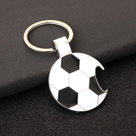 2Pcs Soccer Keychain Bottle Opener Keychain Charm Accessory for Keys & Cars, for Football Fan Gifts