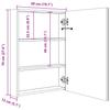 LED Bathroom Mirror Cabinet Concrete Grey 50 x 13 x 70 cm