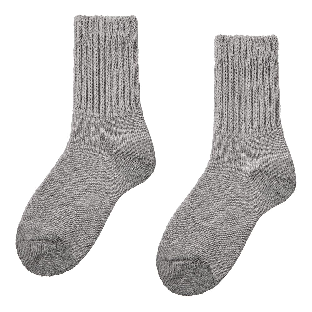 Gunze AGY603 Fire Acedron Warm Wool Full Pile Gray Women's Socks, Moisture-Wicking, Heat-Generating, Blend, Knit, Deodorizing,