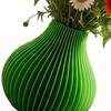 3D Printed Vase Modern Flowers Vase Decorative Vertical Textured Flower Vase for Dried & Fresh Flowers Farmhouse Coffee Table Kitchen Centerpieces