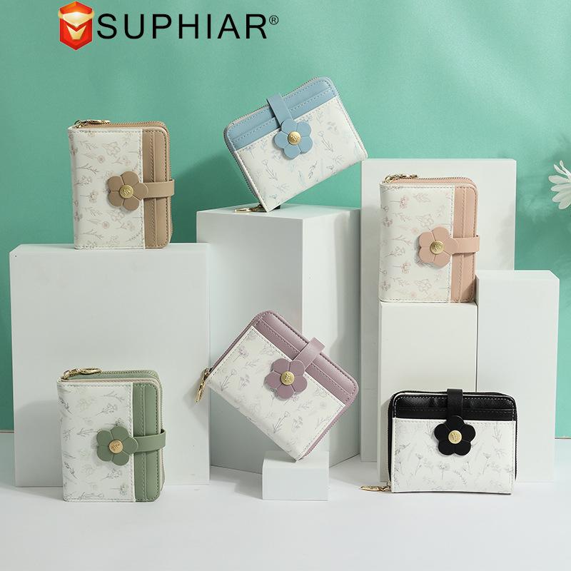 2025 Cute Print Student Coin Purse & Card Holder - Stylish Short Wallet for Women