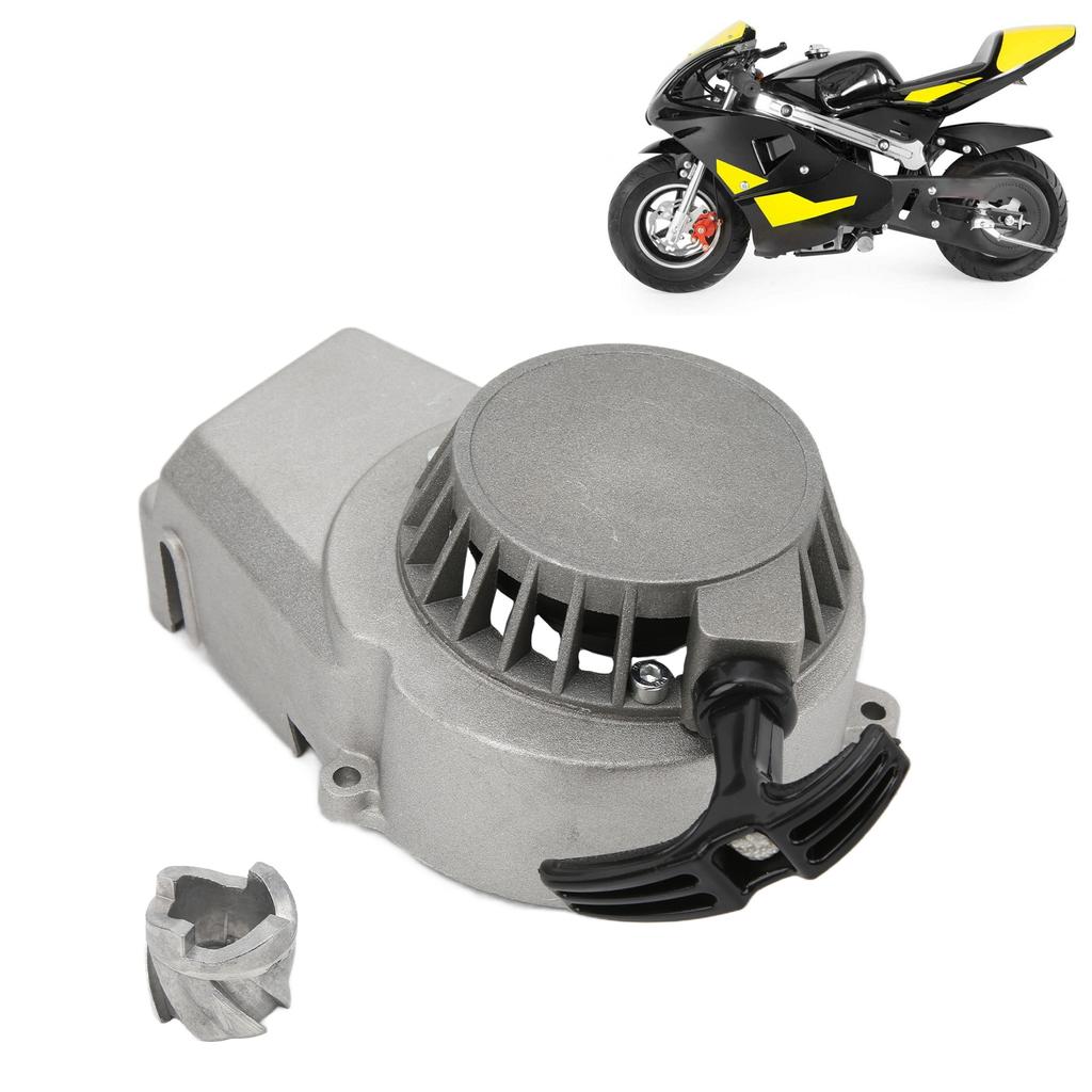 Pull Starter Start with Core Aluminum Alloy Fit for 2 Stroke 47cc 49cc Pocket Bike Mini Bike Dirt