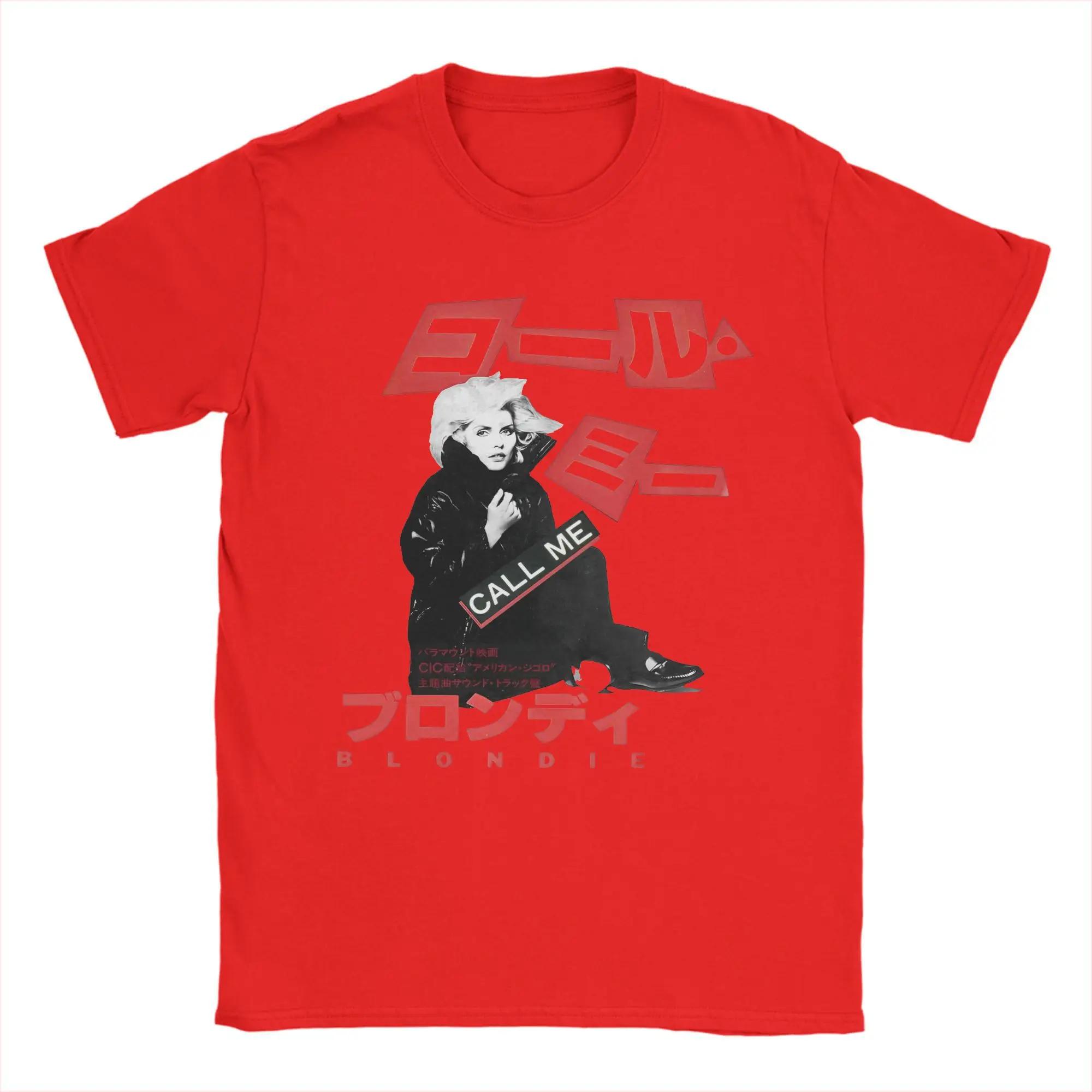 

Men Blondies Call Me T Shirt Vintage Band Singer Cotton Clothing Vintage Short Sleeve Round Collar Tee Plus Size T-Shirt XXXL