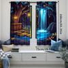 Fantasy Curtain Enchanted Forest Cave Waterfall Magic Tree Bedroom Living Room Dining Curtains Set Of 2 Made Polyester Sitting Decor