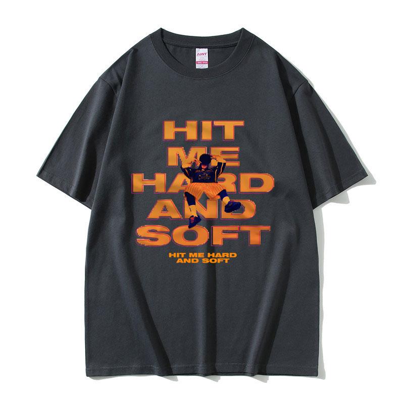 Hit Me Hard and Soft Tour Graphic T Shirt Men Hip Hop Fashion Tshirts Male Cozy Casual Oversized Tshirt Streetwear