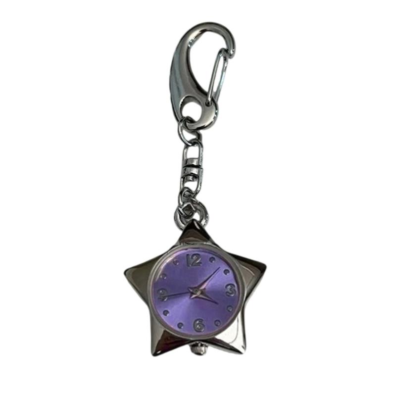 

Elegant Star Shaped Keychain Jewelry Alloy Materials Portable Size Fashion Accessory for Daily Use фиолетовый