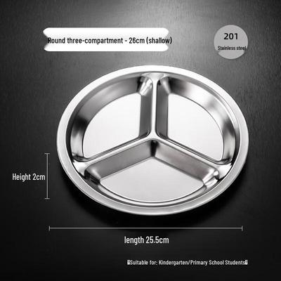 Morona 304 Stainless Steel Divided Dining Plate