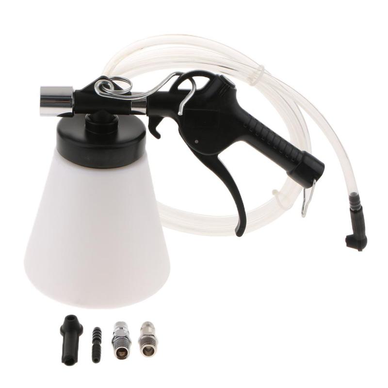 Pneumatic Brake Bleeder Fluid Replacement Tool Set for Car with 4 Master Cylinder Adapters for Single Person Brake Bleeding