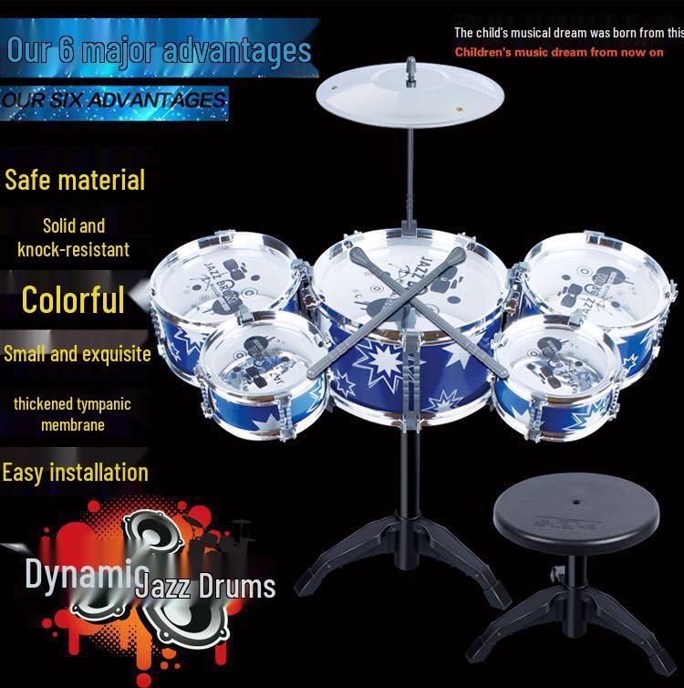 

Премиальный детский барабанный набор игрушка для музыкального образования и практики джаза