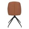 Chaise de salle à manger pivotante - HOUSE NORDIC - Monte Carlo - Lot de 2 - Tissu bouclé marron - Pieds métal noir