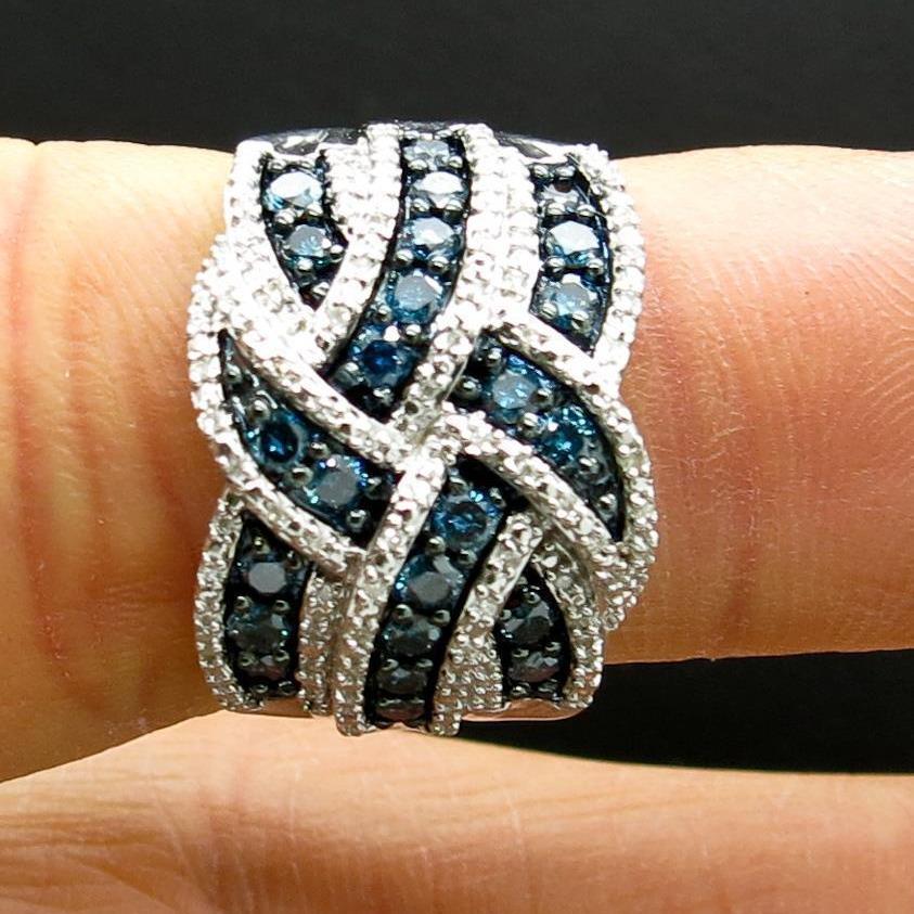 Sanjie Saphir und 925 Silber plattierter übertriebener Verlobungsring für europäische und amerikanische Frauen