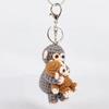 Handmade Monkey Keyring Bag Charm Knitted Doll Hanging Ornament Crochet Keychain  Daily Use