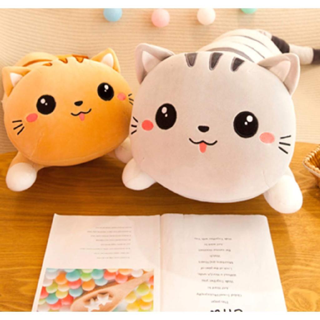 Stylish Soda Plush Cat Body Pillow, My Mei-chan (Gray, 70cm)