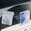 For Samsung Z Flip 7 6 5 4 Case Magnetic For Magsafe Blue and White Flowers Hinged Hard PC Folding Cover For Galaxy Z Flip7 Flip6 Flip5