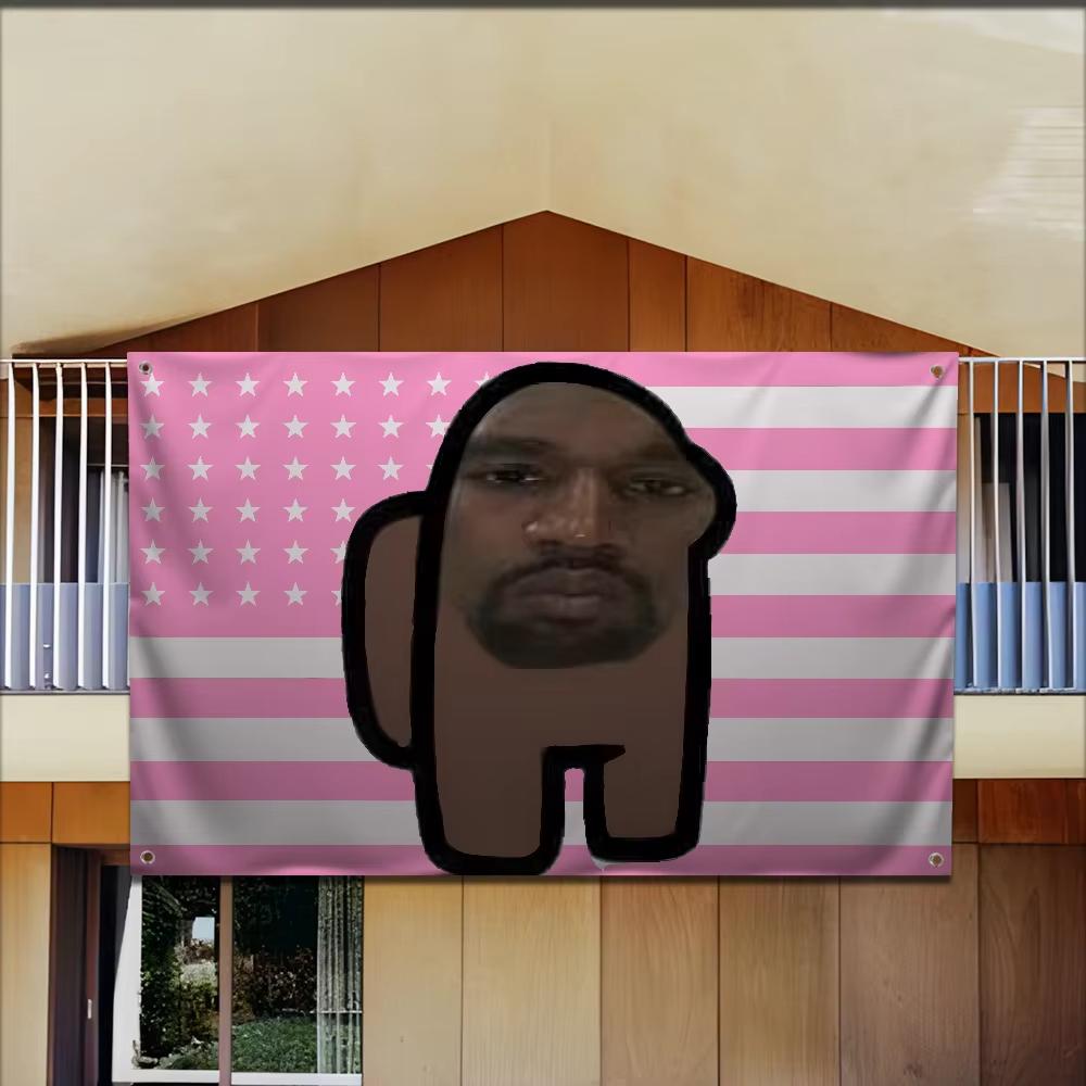 Kanye West YE Bandiera Divertente Stampa Piatta Versatile per Camera da Letto Festa Soggiorno Balcone Esterno Decorazione Murale Stendardo