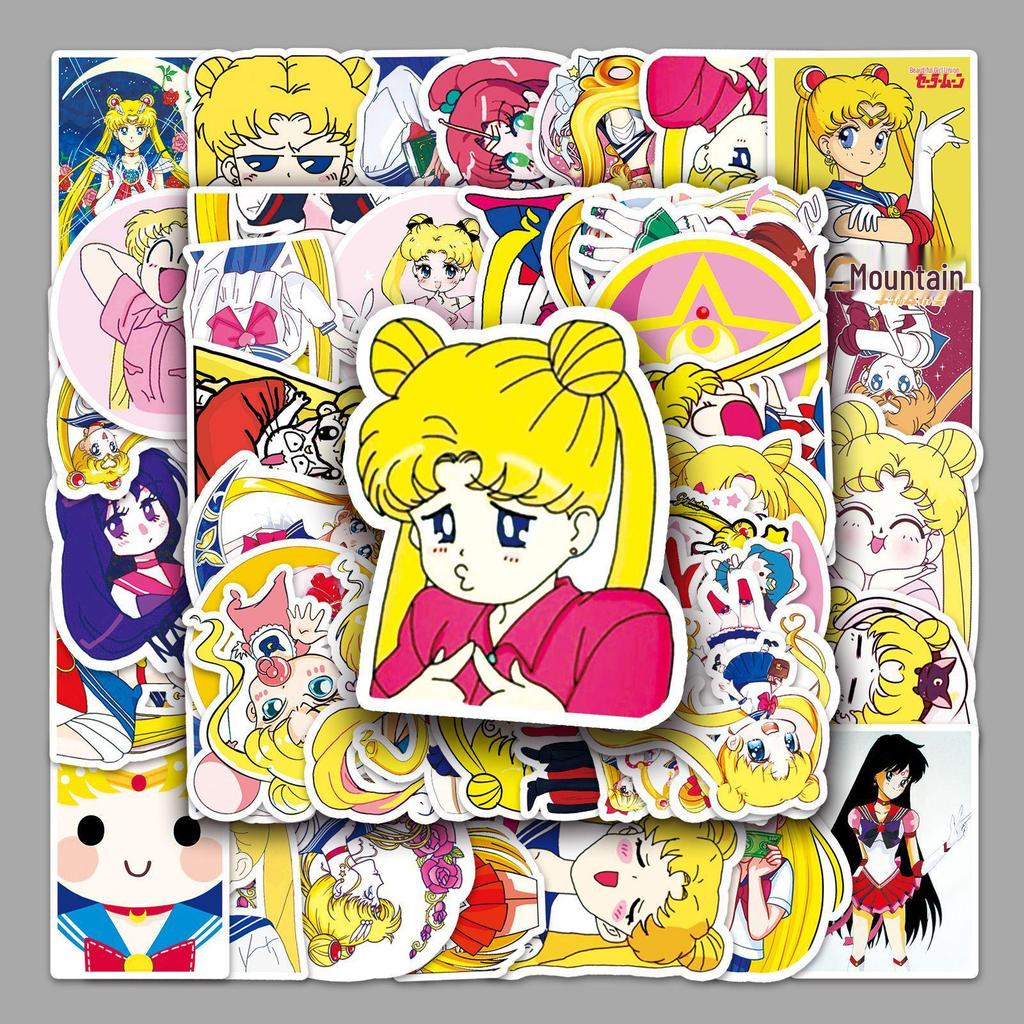 51 Sexy Warrior Girl Cartoon Anime Stickers for Suitcases, Refrigerators, and Phones