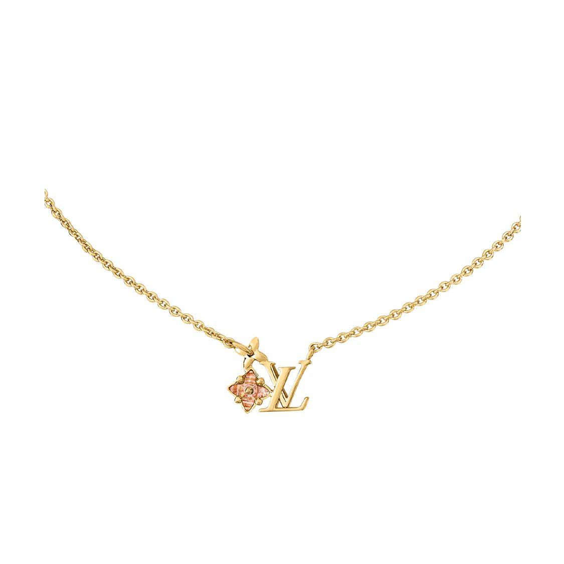 

Жіноче металеве кольє Louis Vuitton Loulougram Lv з літерою M00783 золоте Box+Shopping Bag