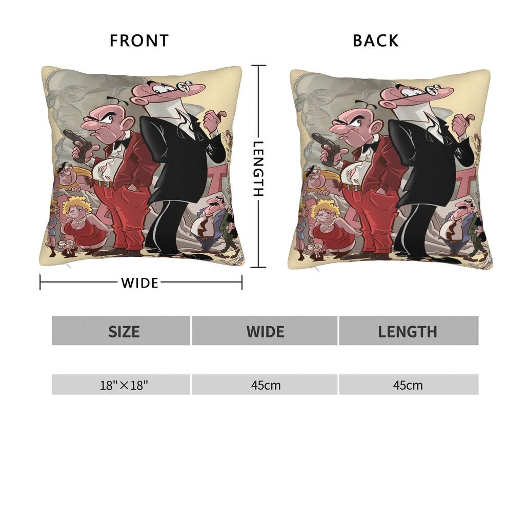 Pillow Case Mort & Phil Mortadelo Y Filemn Soft Pillow Cover Fashion Cushion Cover Graphic Pillowcases For Home Decor
