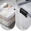 Plastic Storage Box with Lid and Transparent Organizer Lidded for Closet