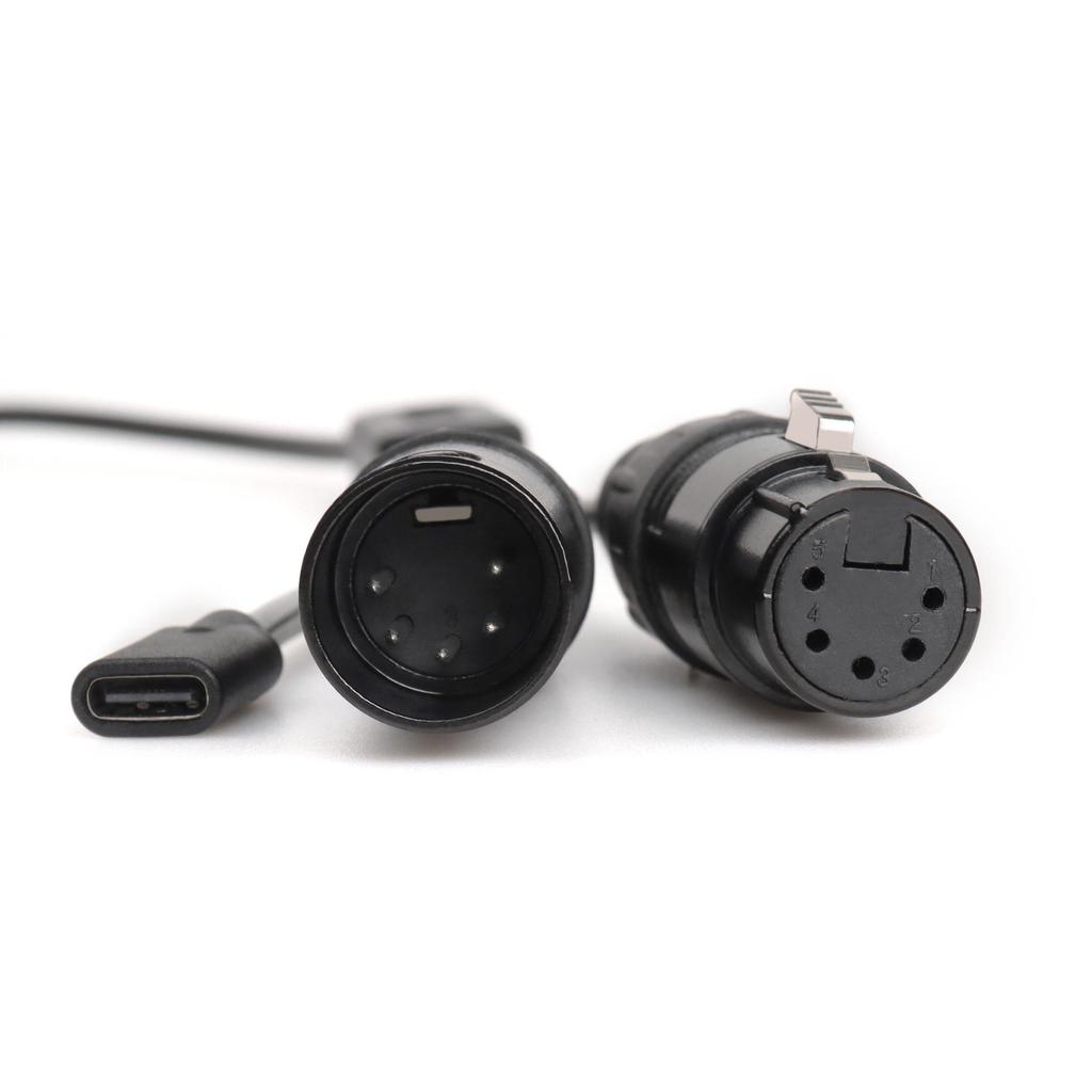 Type-C Male to Female & 5-Pin XLR Audio Cable Set