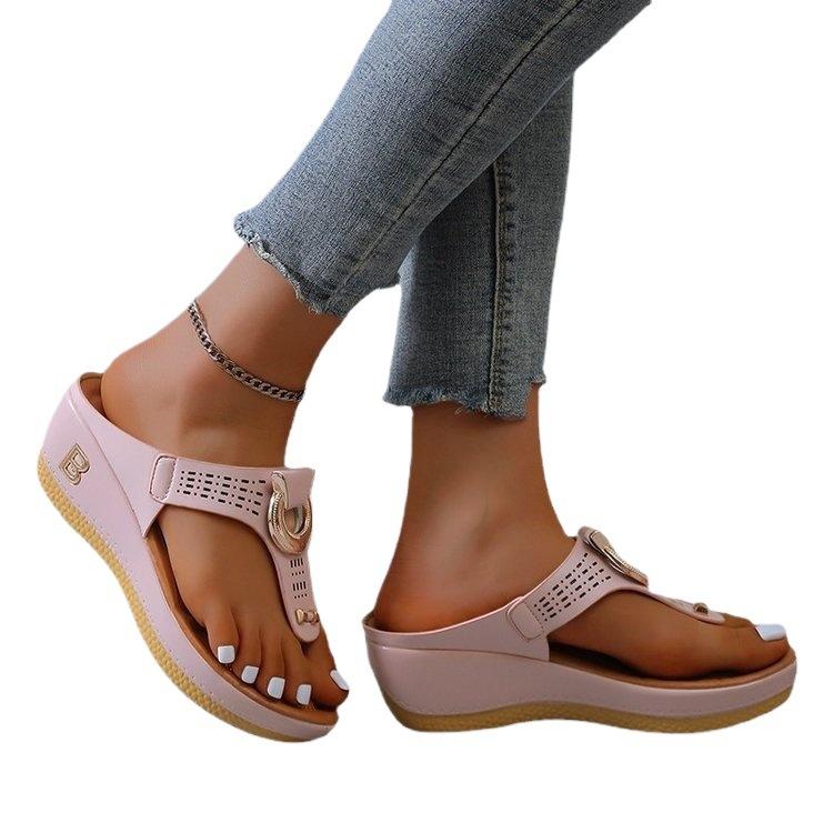 Clip-on Women's Sandals, New Wedge BB Sandals, Beach Toe Summer Women's Shoes