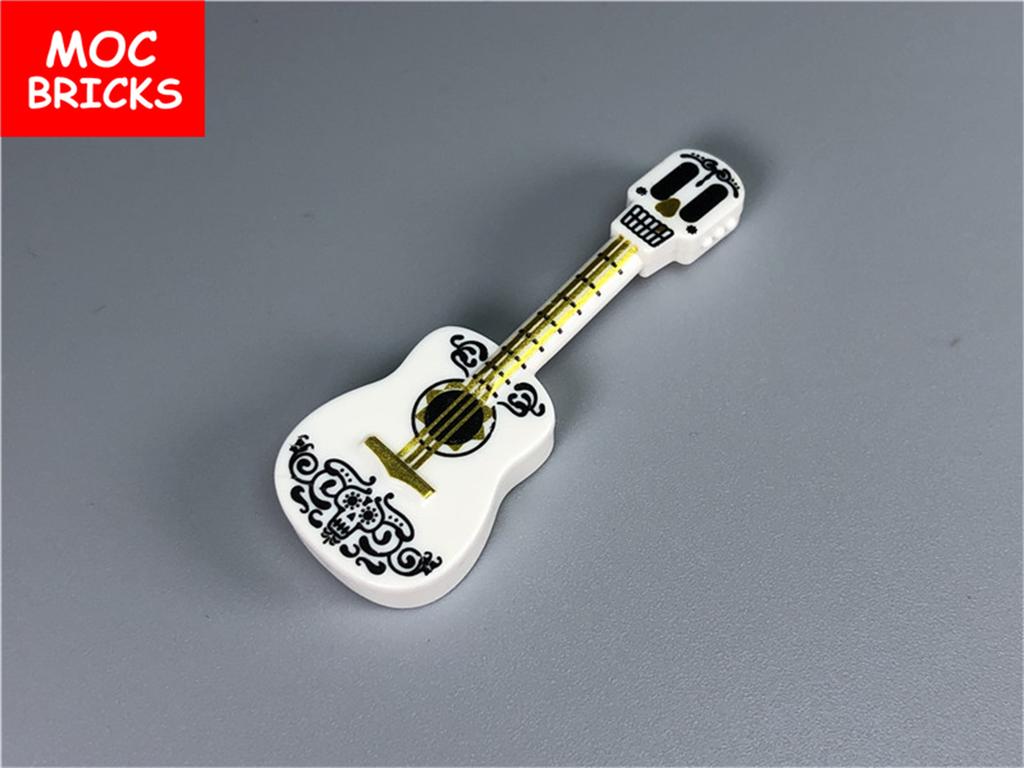10pcs/lot MOC Bricks Utensil Saxophone Bass Guitar suona Instrument 13808 Music Building Blocks DIY Dolls Toys Kids Gifts