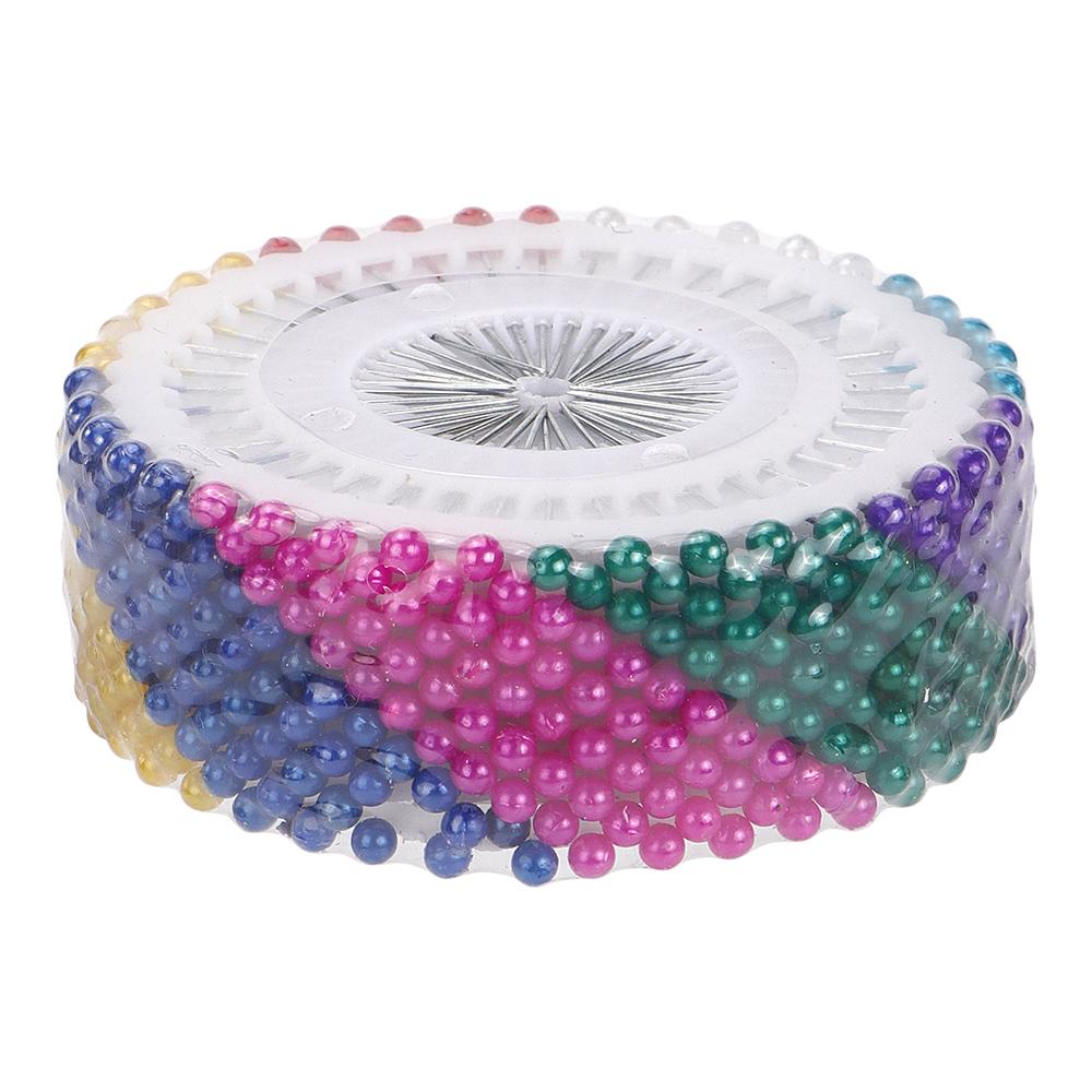 1set colored round sewing head positioning pins, bead head gauge pins, DIY hand sewing bead needle accessories, sewing pins
