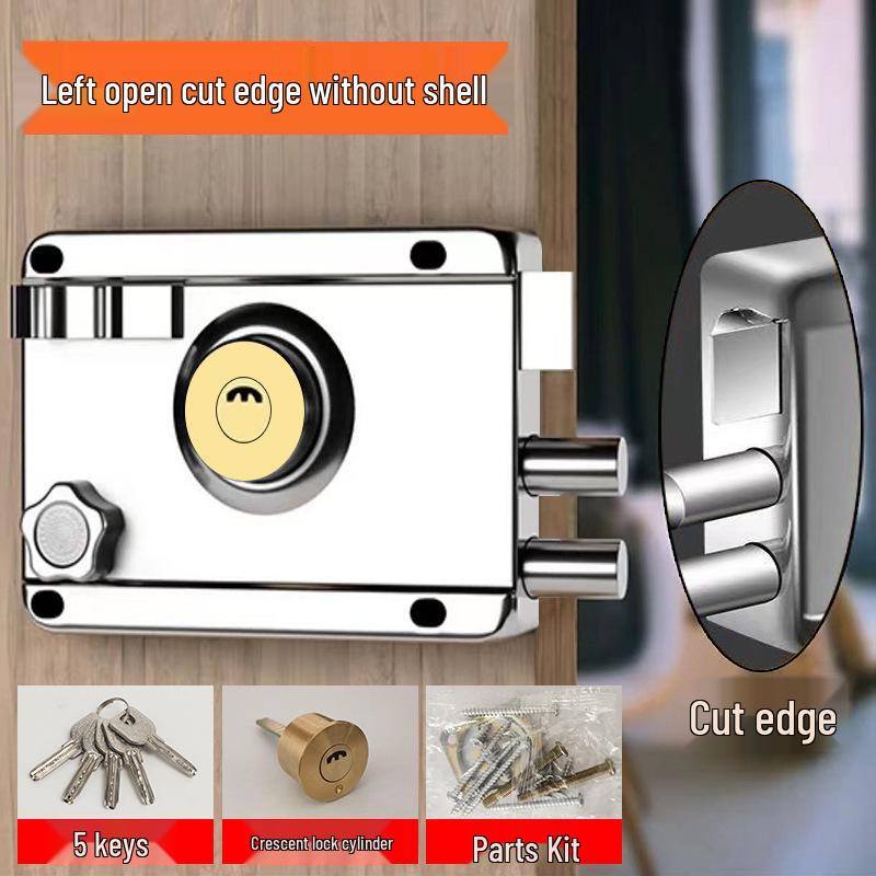 Cerradura de Puerta Antirrobo de Acero Inoxidable Bronce Rojo para Puertas de Madera o Hierro, Uso Doméstico o de Dormitorio, Con Núcleo de Cobre