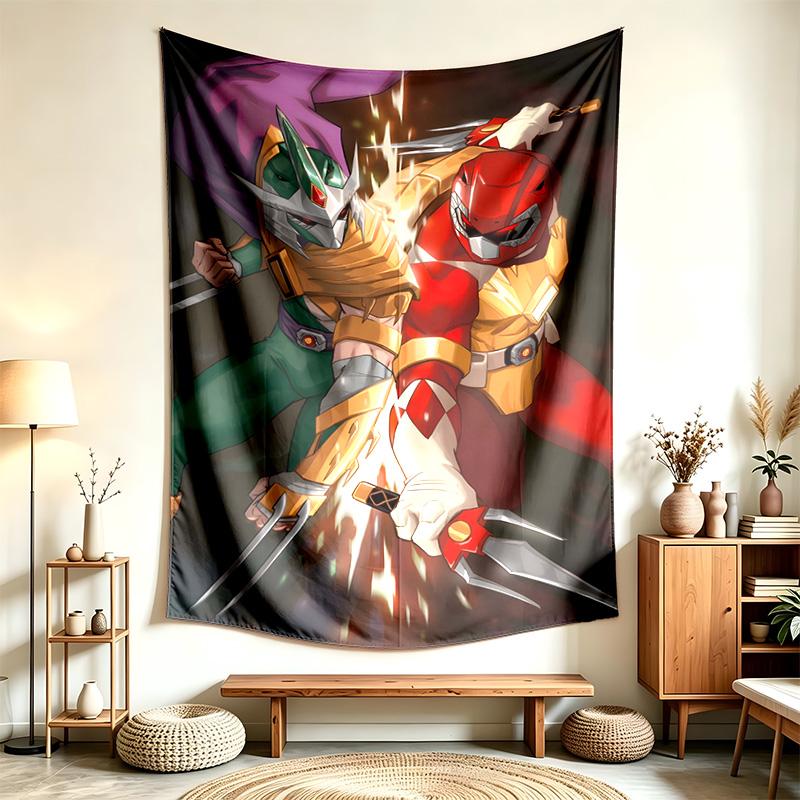 Mächtige Morphin Power Rangers (5) Wandteppich Geeignet Für Die Dekoration Von Häusern Wohnheimen Und Schlafzimmern Weich Anzufassen Und Ein Perfektes Geschenk Für Freunde Und Familie